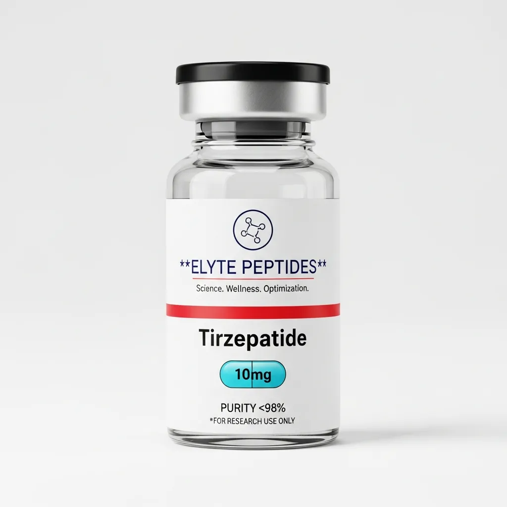 Tirzepatide 10mg research peptide vial